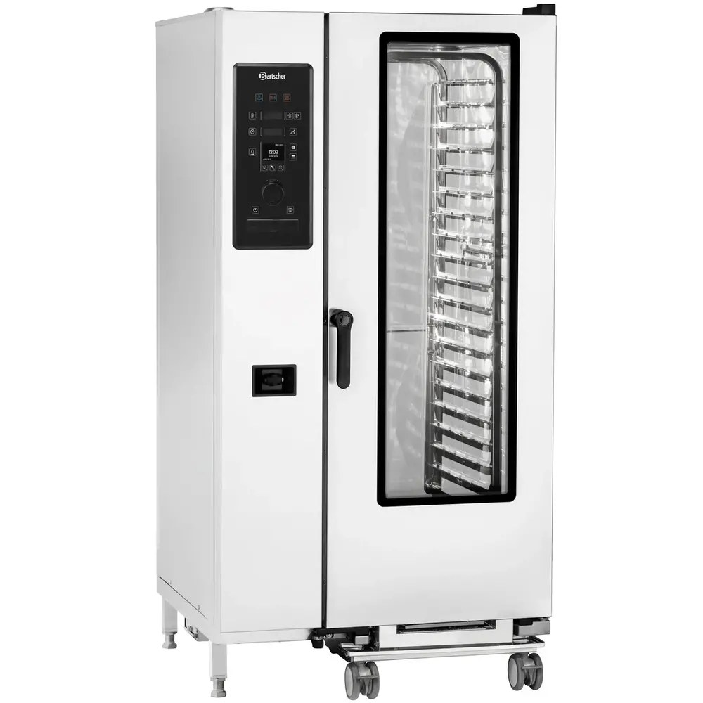 Bartscher Combisteamer | Gigasteam | Elektrisch | 20 Niveaus (1/1 Gn) | 20°c/300°c | 38.4kw (400v) | Zelfreiniging | 935x1030x1870(h)mm