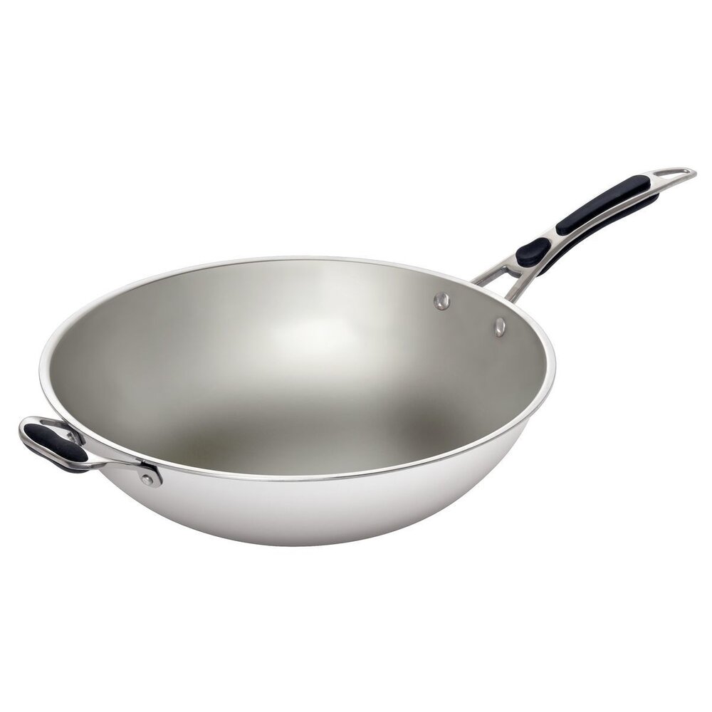 Bartscher Wokpan | Rvs | Div. Warmtebronnen | Ronde Bodem | Incl. Deksel | ø360x110(h)mm