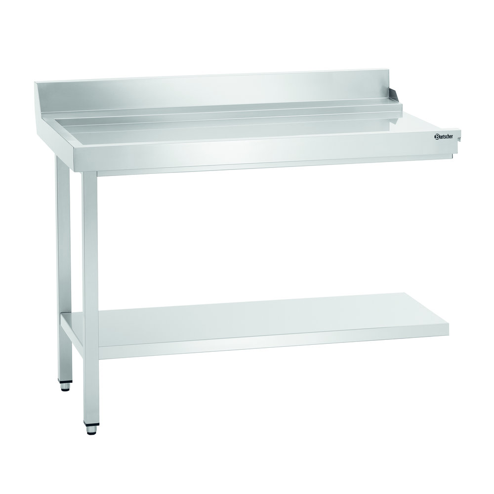 Bartscher Afvoertafel DS 1200li | Bodemschap en Achteropstand | 1200x720x850(h)mm