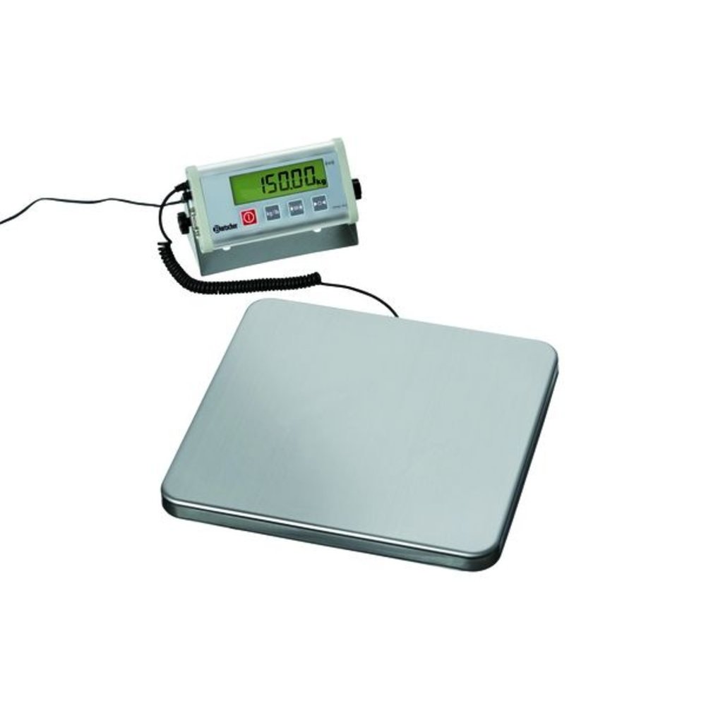 Bartscher Digitale Weegschaal Rvs | 150kg/50g | 230v | 320x305x42(h)mm