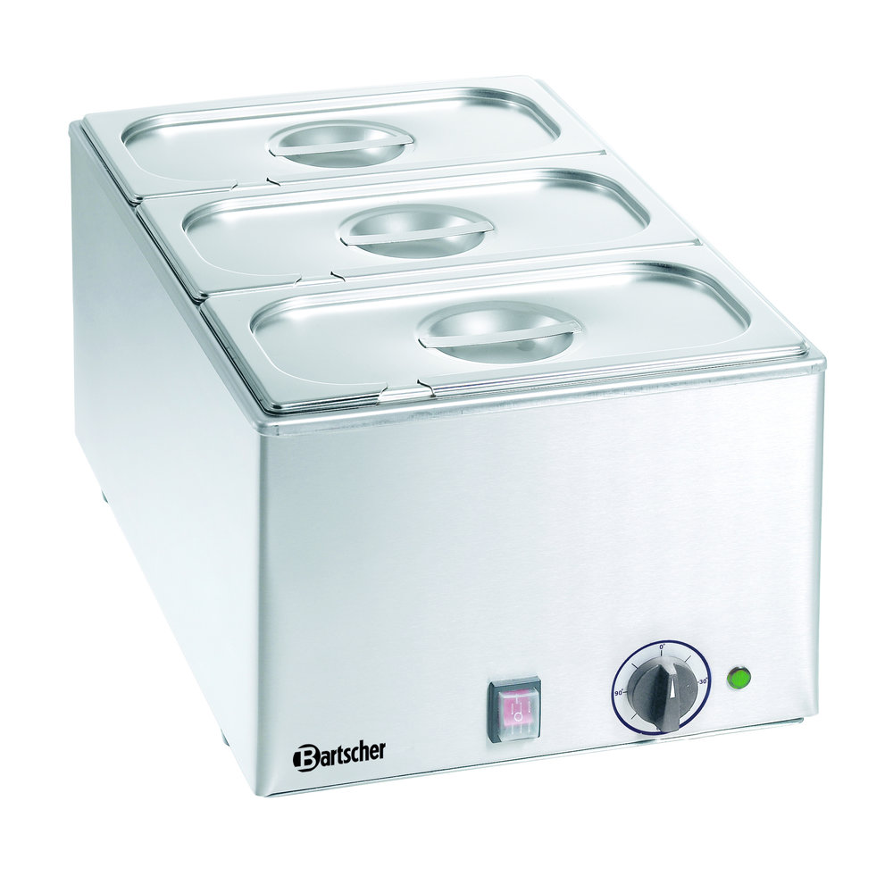 Bartscher Bain Marie Elektrisch | 1.2kw | 3x 1/3 GN | 338x540x248(h)mm