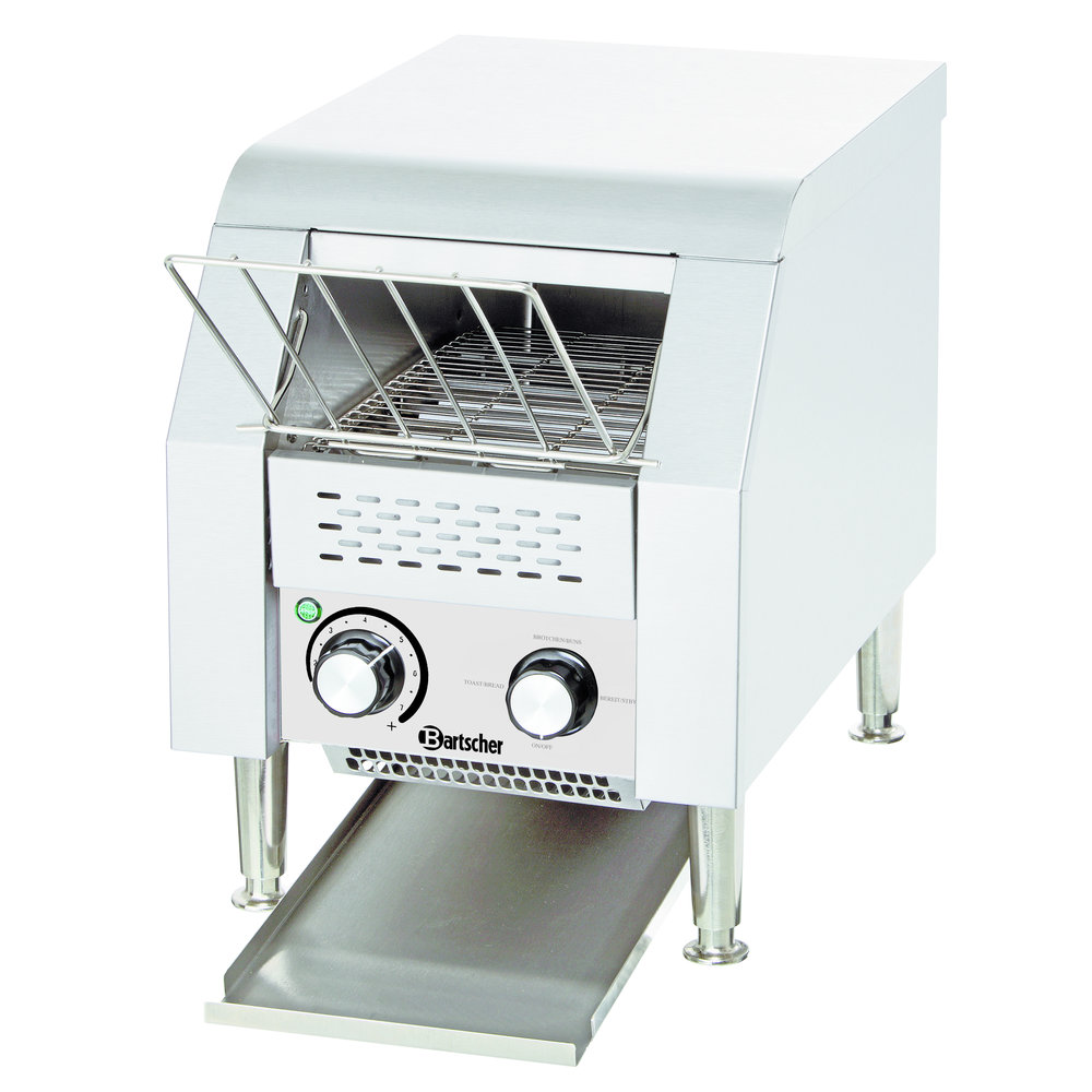 Bartscher Doorlooptoaster | Mini | Rvs | Enkel | Max. 75/u. | 1.34kw (230v) | 285x420x390(h)mm