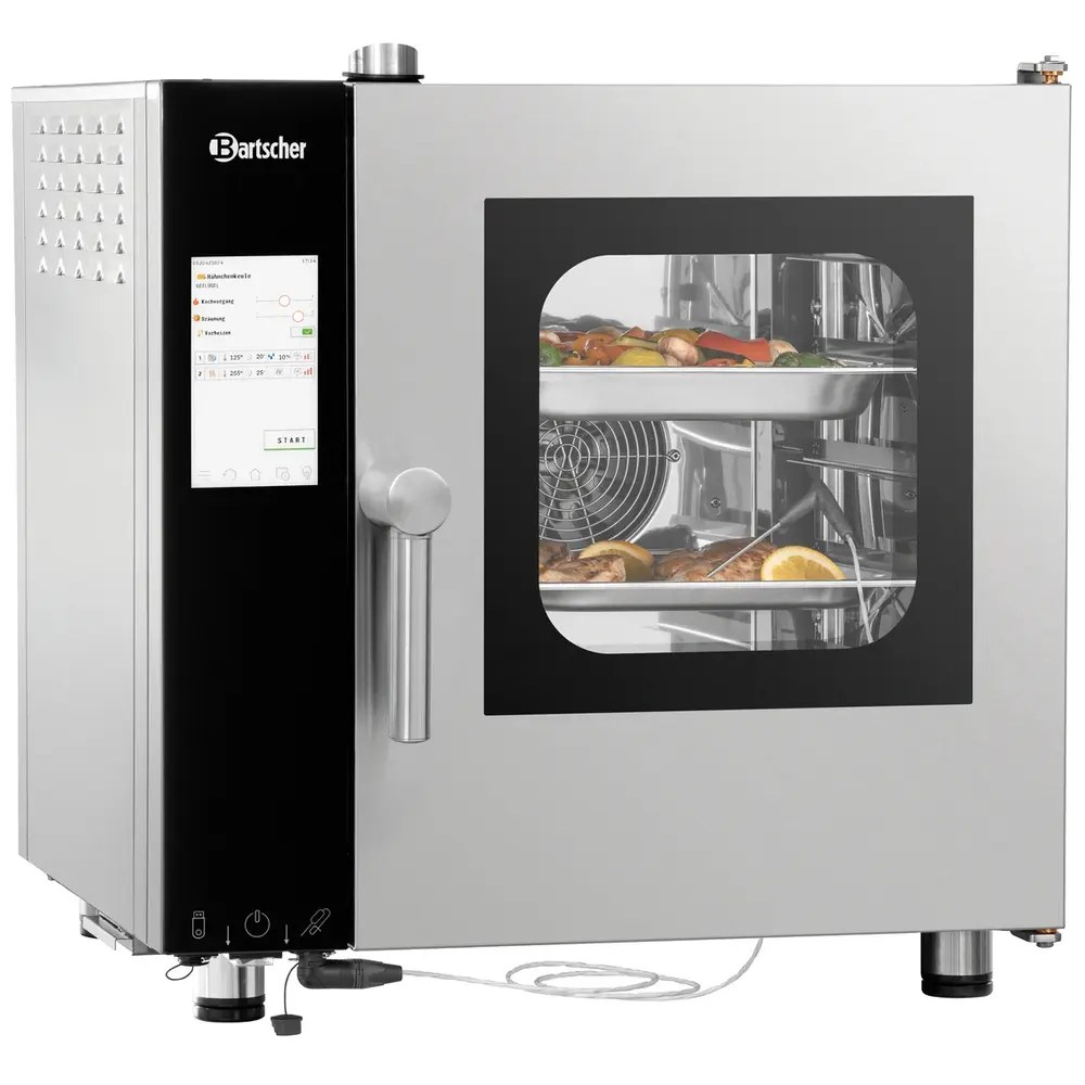Bartscher Combisteamer | Silversteam2 | Elektrisch | 5 Niveaus (2/3 Gn) | 50°c/300°c | 4.8kw (400v) | Touchscreen | 635x775x680(h)mm