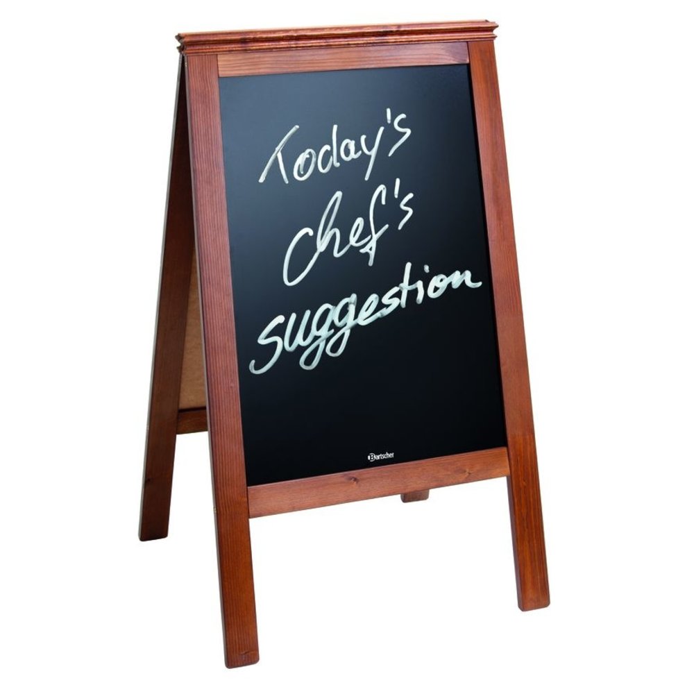 Bartscher Krijtstoepbord | Bistro | Hout | Schrijfvlak 530x795mm