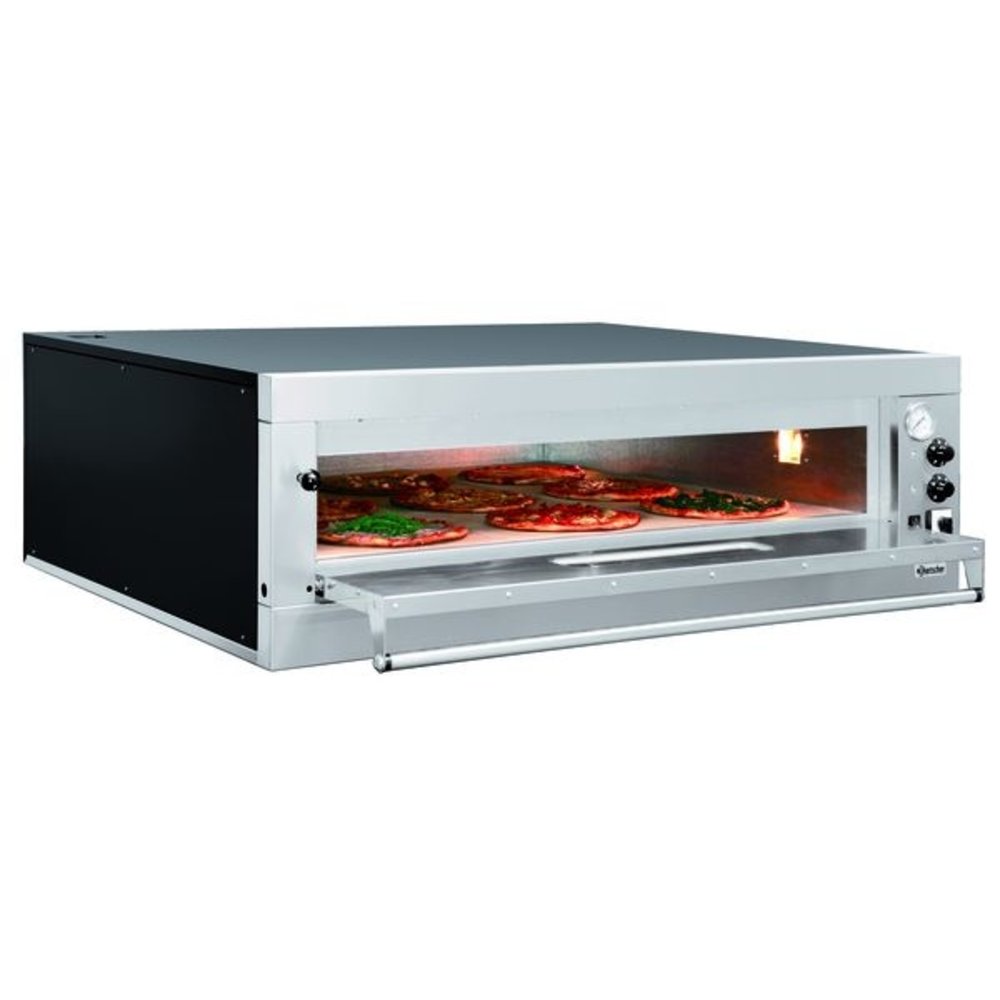 Bartscher Pizzaoven | ET 105-1bk | 1x9 ø33cm | 1 Kamer | 12kw | Bodem Van Hittebestendige Steen | 1310x1270x420(h)mm