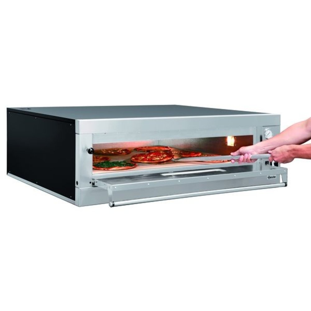 Bartscher Pizzaoven | ET 105-1bk | 1x9 ø33cm | 1 Kamer | 12kw | Bodem Van Hittebestendige Steen | 1310x1270x420(h)mm