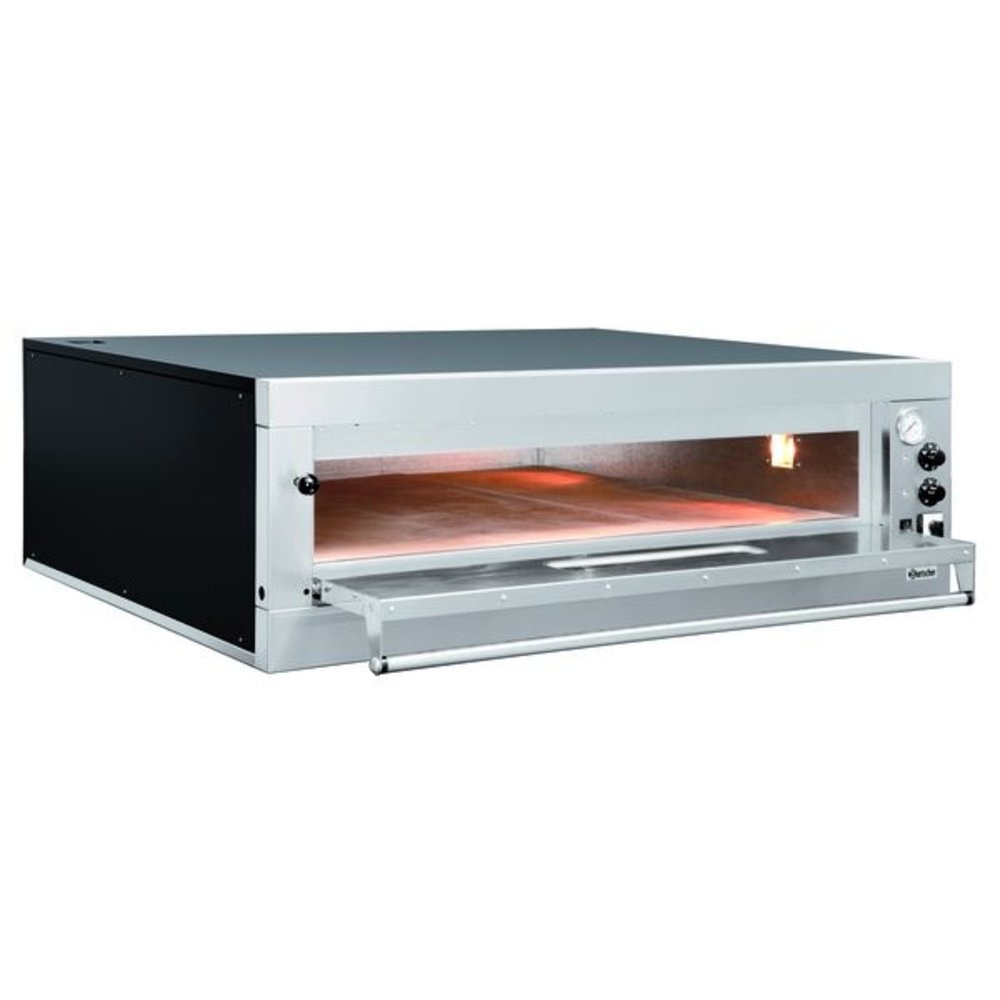 Bartscher Pizzaoven | ET 105-1bk | 1x9 ø33cm | 1 Kamer | 12kw | Bodem Van Hittebestendige Steen | 1310x1270x420(h)mm