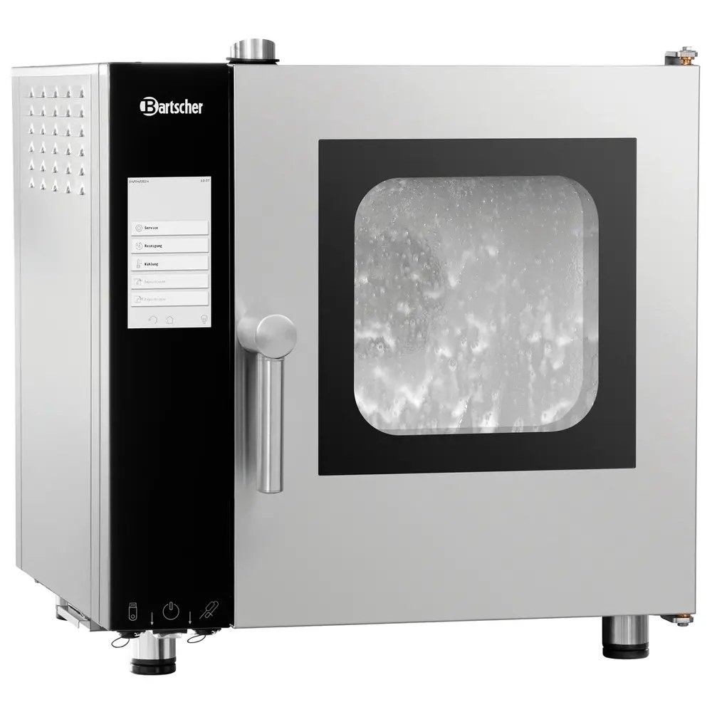 Bartscher Combisteamer | Silversteam2 | Elektrisch | 5 Niveaus (2/3 Gn) | 50°c/300°c | 4.8kw (400v) | Zelfreiniging | Touchscreen | 635x775x680(h)mm