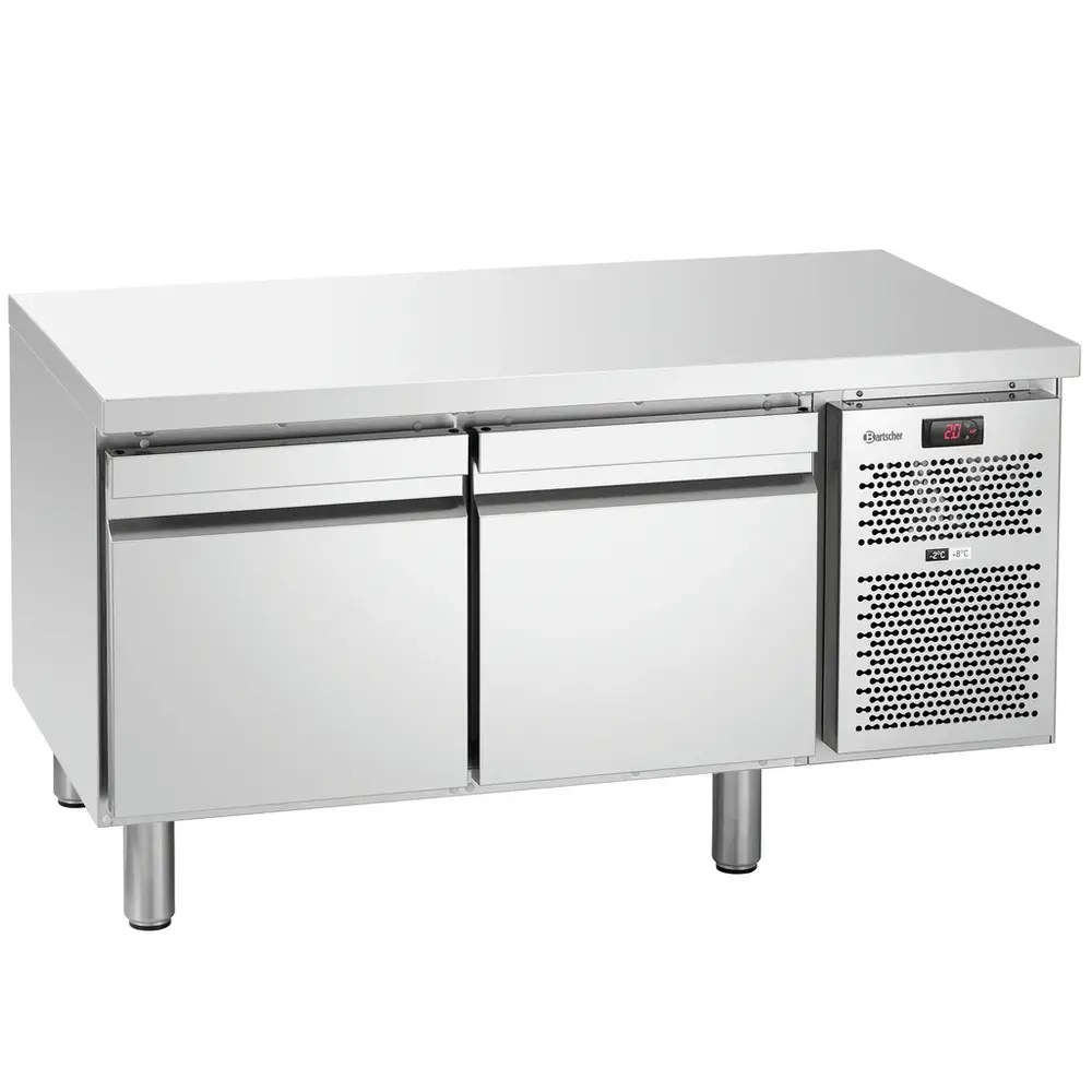 Bartscher Koelwerkbank | Laag Model | Energiezuinig | 180l | 2 Laden (1/1 Gn) | -2°c/+8°c | Geforceerd | 1200x660x640(h)mm