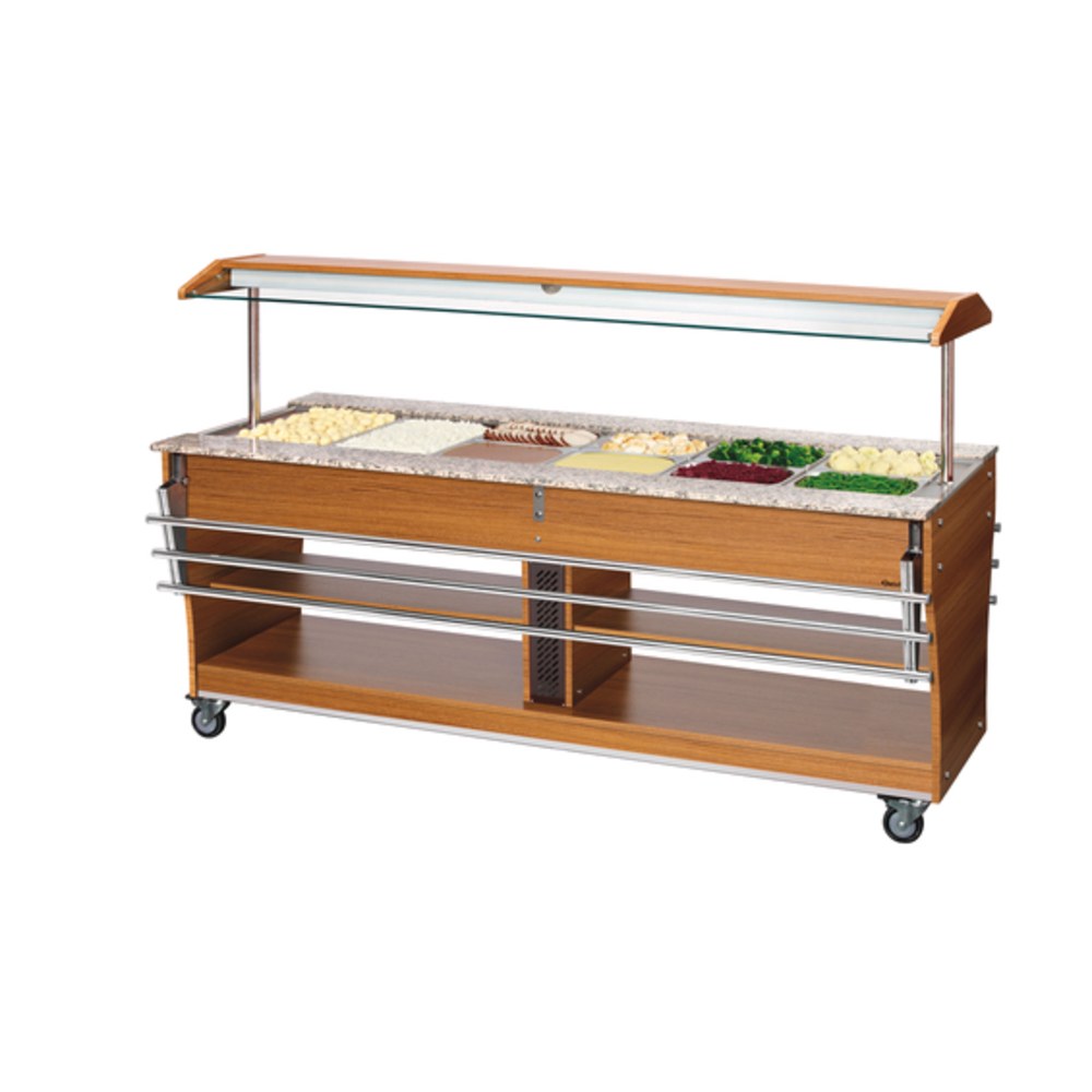 Bartscher Buffetwagen Warm | 6x 1/1 GN | 230v | 2150x880x1370(h)mm