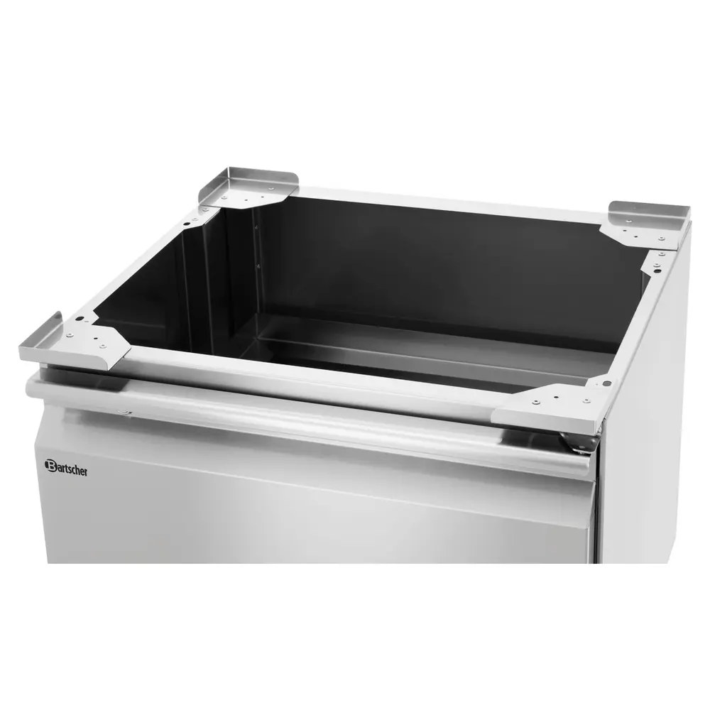 Bartscher Onderkast Vaatwasser | Rvs | 2 Niveaus (500x500) | Draaideur | Stelpoten | 607x570x645(h)mm