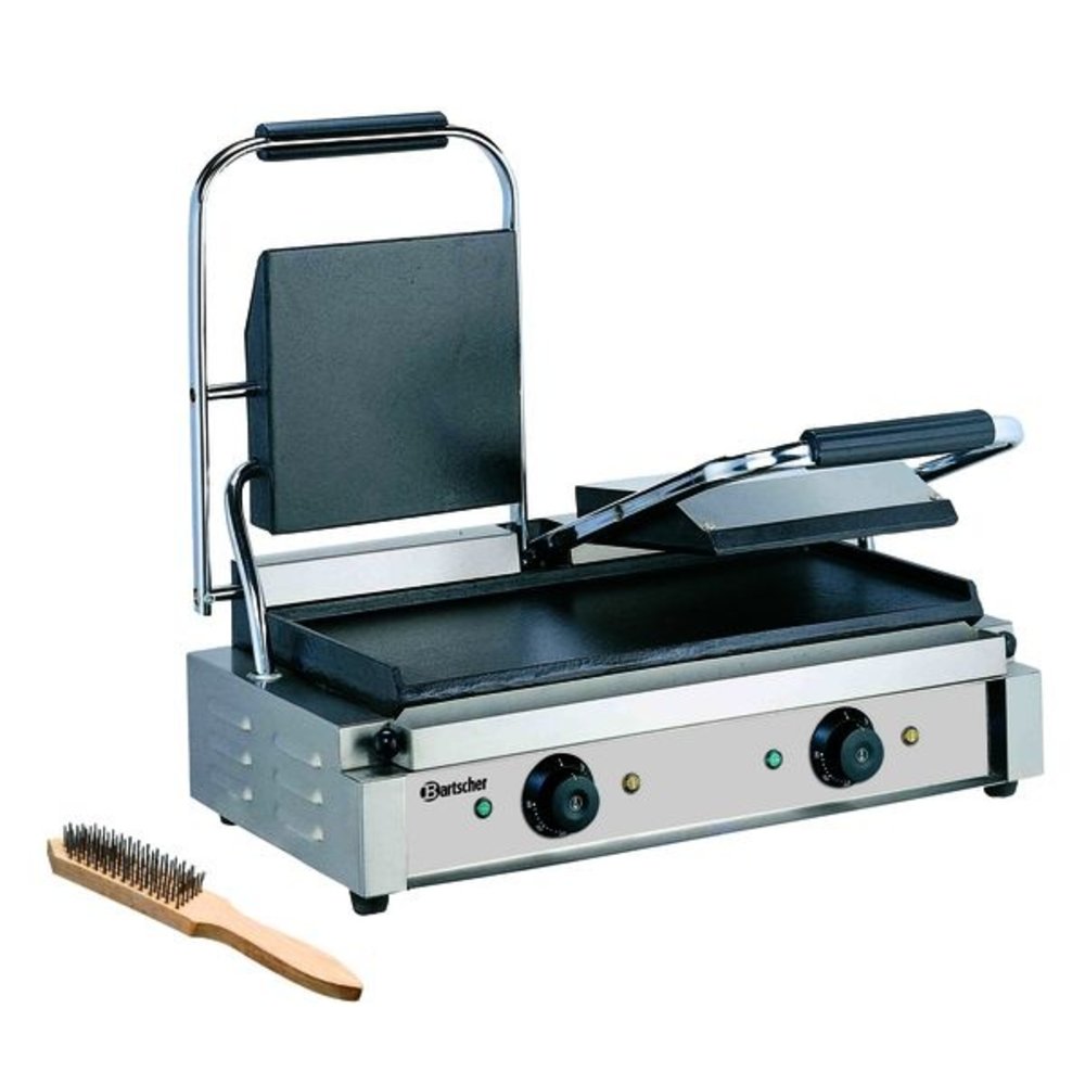 Bartscher Contactgrill 3600 2G | Glad | 3.6 kW | Grillplaten Gietijzer/geëmailleerd | 570x395x210(h)mm