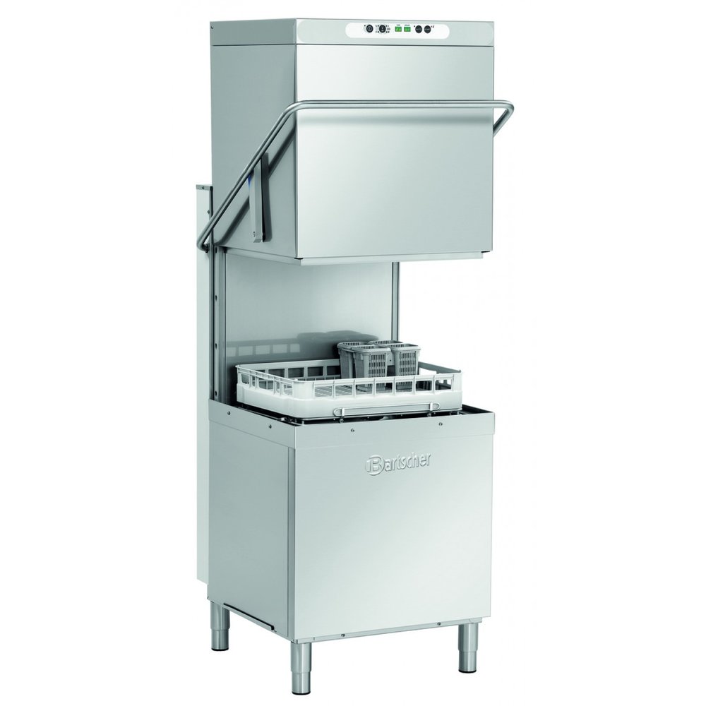 Bartscher Horeca Doorschuifvaatwasser DS 2002 | 600x500mm Mand | Met Afvoerpomp+zeepdispenser | 790x955x1535(h)mm