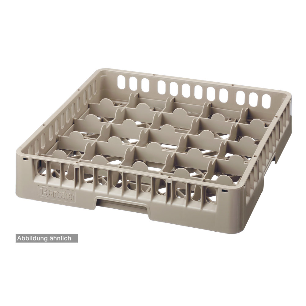 Bartscher Glazenkorf Kunststof Bruin | 25 Vakken | 500x500x306(h)mm