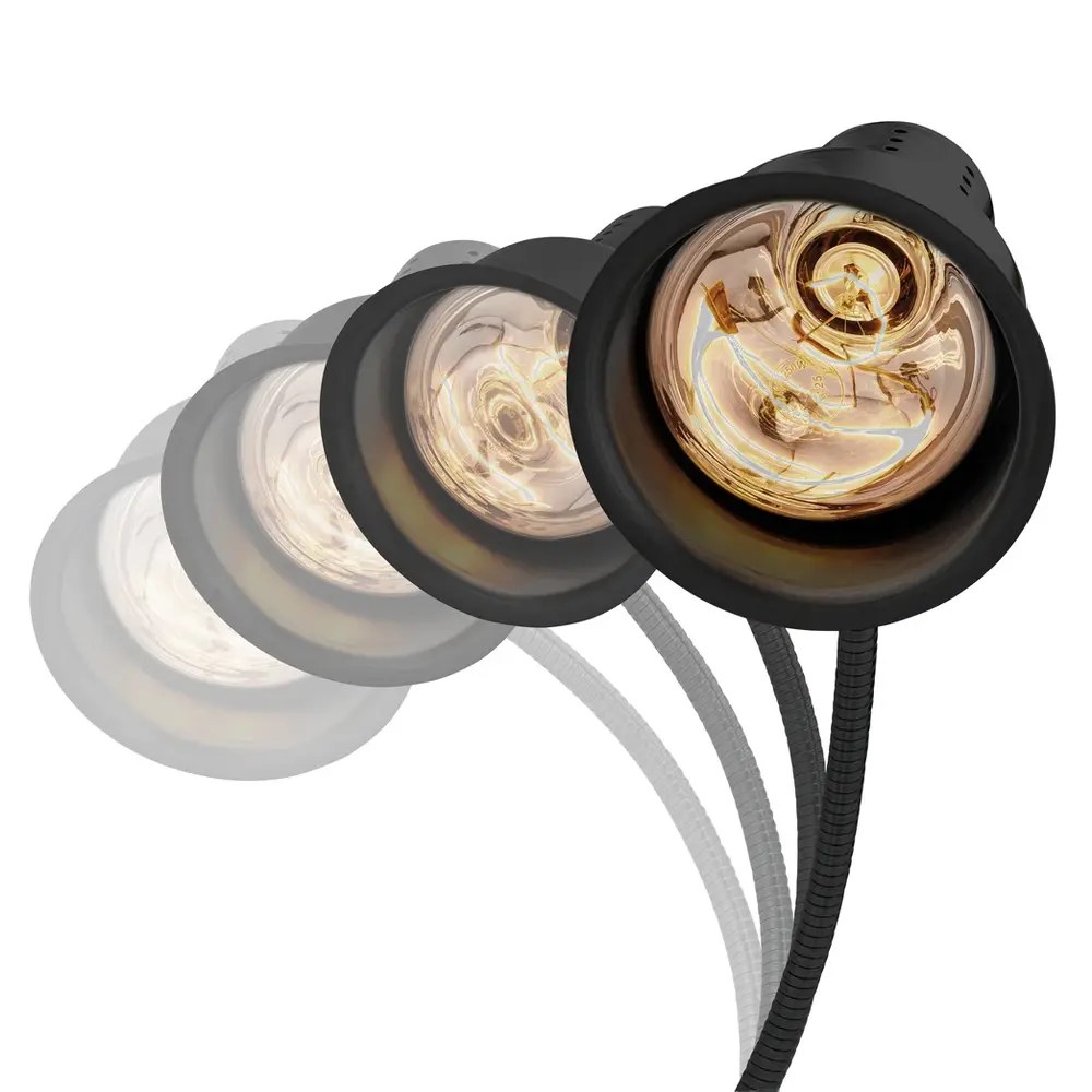 Bartscher Warmhoudlamp | Zwart | Flexibel | 1x 250w | Incl. Lamp | 190x270x700(h)mm