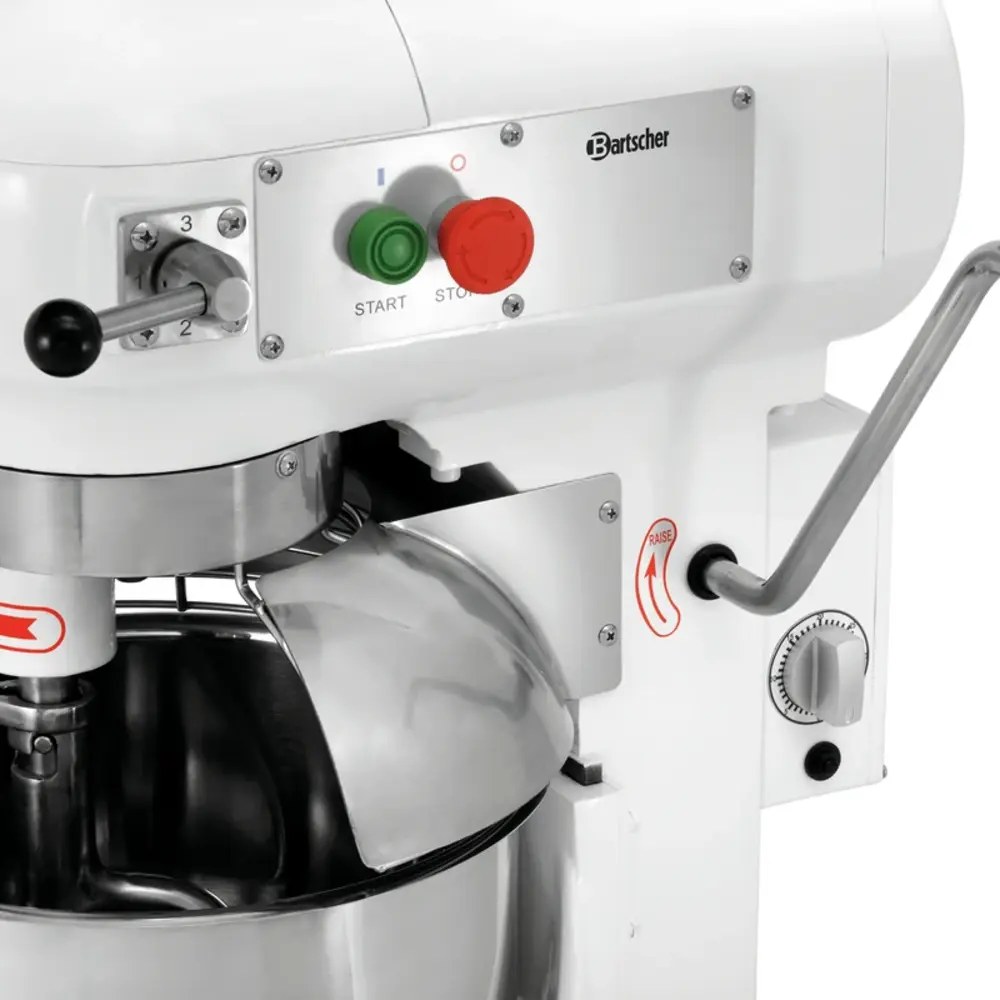 Bartscher Planeetmenger | 7.5kg/20l | 3 Snelheden | Vaste Kop | Verwijderbare Kom | 1.1kw (230v) | 496x530x800(h)mm