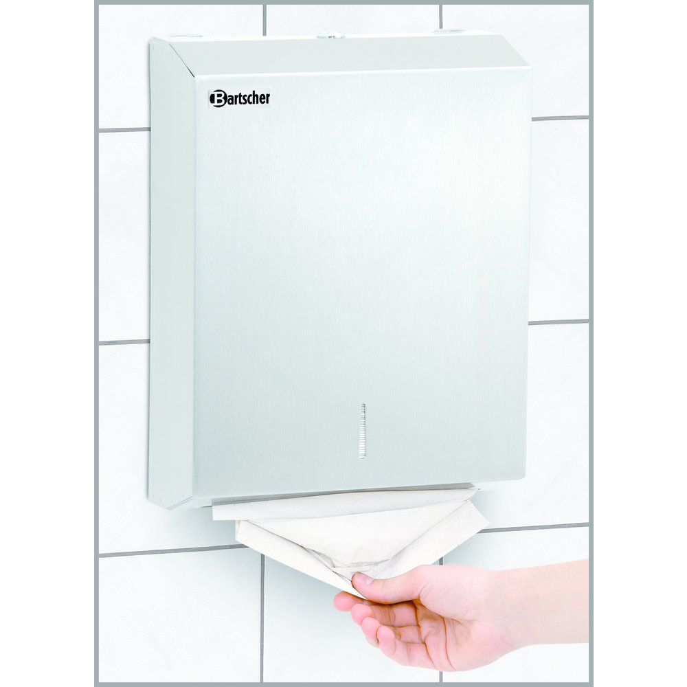 Bartscher Handdoekdispenser Papier Cns | Wandmontage | 285x100x370(h)mm