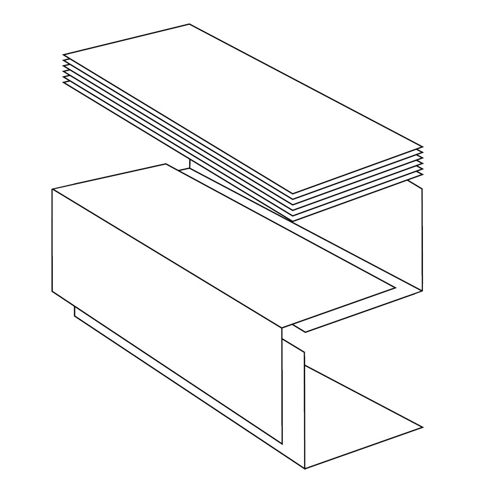 Bartscher Handdoekdispenser Papier Cns | Wandmontage | 285x100x370(h)mm