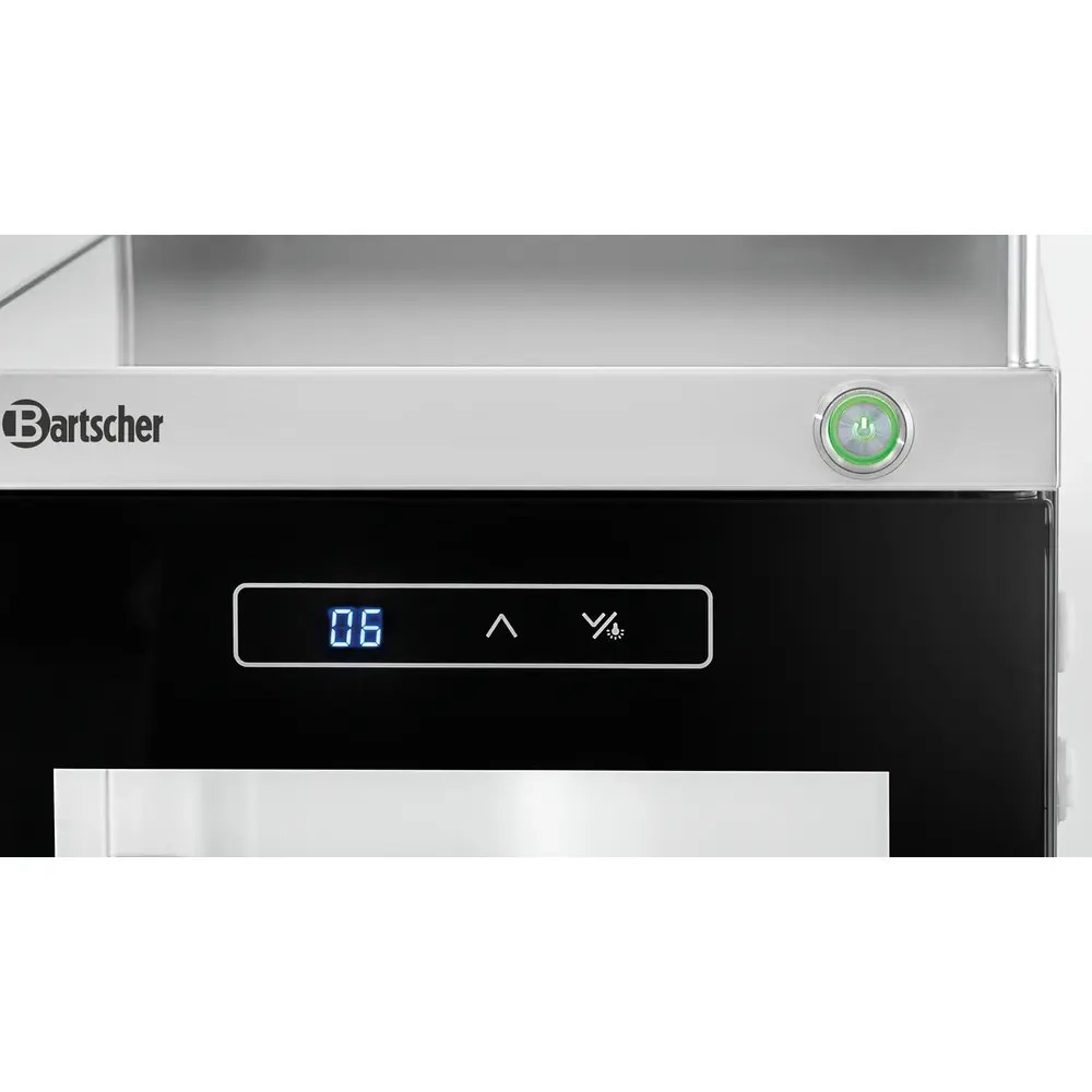 Bartscher Melkkoeler + Kopjesverwarmer | Rvs/zwart | 12l (+1°c/+6°c) | 30 Kopjes (30°c/60°c) | 0.23kw (230v) | 305x485x537(h)mm
