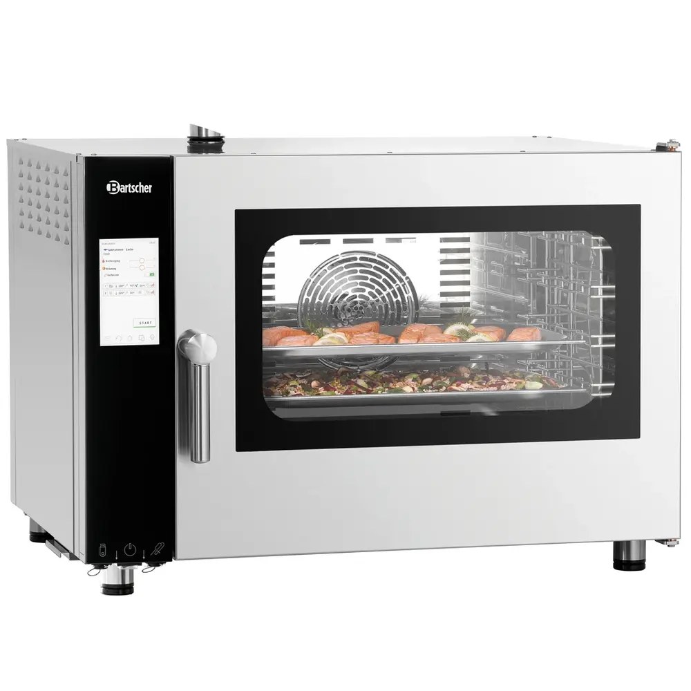 Bartscher Combisteamer | Silversteam2 | Elektrisch | 5 Niveaus (1/1 Gn) | 50°c/300°c | 6.3kw (400v) | Zelfreiniging | Touchscreen | 905x840x680(h)mm