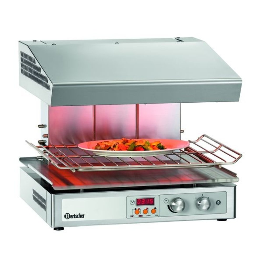 Bartscher Salamander | Elektrisch | Hi-light 600-2z Rvs | 4.5kw | Infrarood Warmtestraler | 590x550x515(h)mm