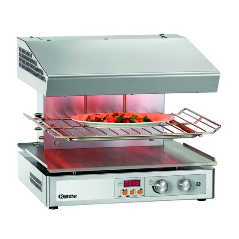 Bartscher Salamander | Elektrisch | Hi-light 600-2z Rvs | 4.5kw | Infrarood Warmtestraler | 590x550x515(h)mm