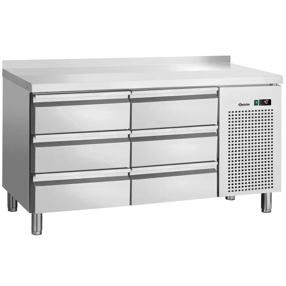 Bartscher Koelwerkbank | 280l | 6 Laden (1/1 Gn) | 0°c/+10°c | Geforceerd | 1342x700x850(h)mm