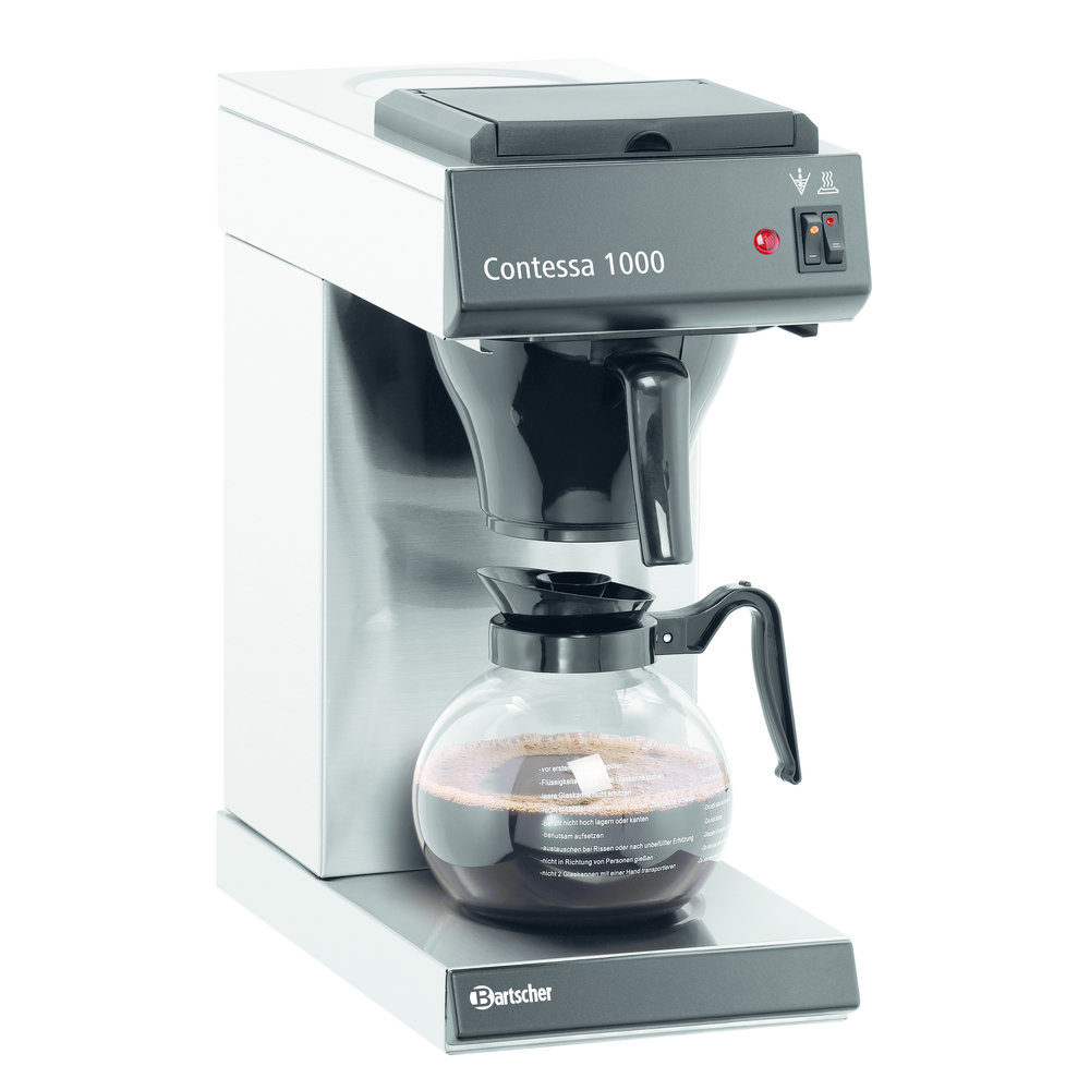 Bartscher Koffiemachine Contessa 1000 | 1.8l | Cap. 11 Kopjes | 1.5kw | 215x385x460(h)mm