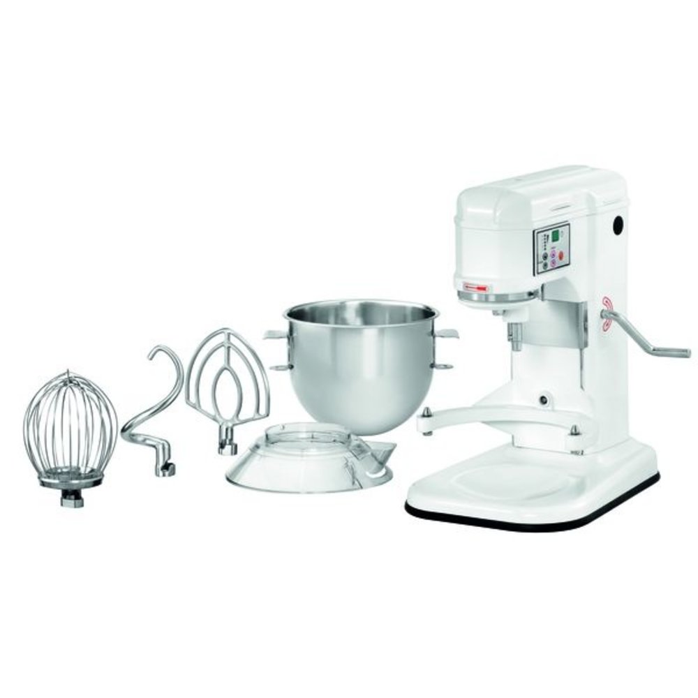 Bartscher Spiraalmixer | Wit | 7L | Afneembare Kom | 230v | 1.2kg | 440x335x510(h)mm