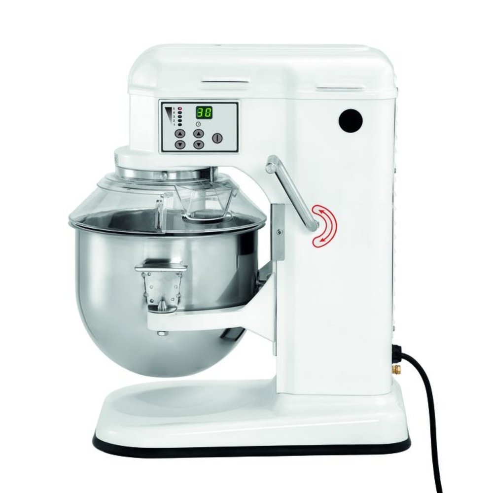 Bartscher Spiraalmixer | Wit | 7L | Afneembare Kom | 230v | 1.2kg | 440x335x510(h)mm