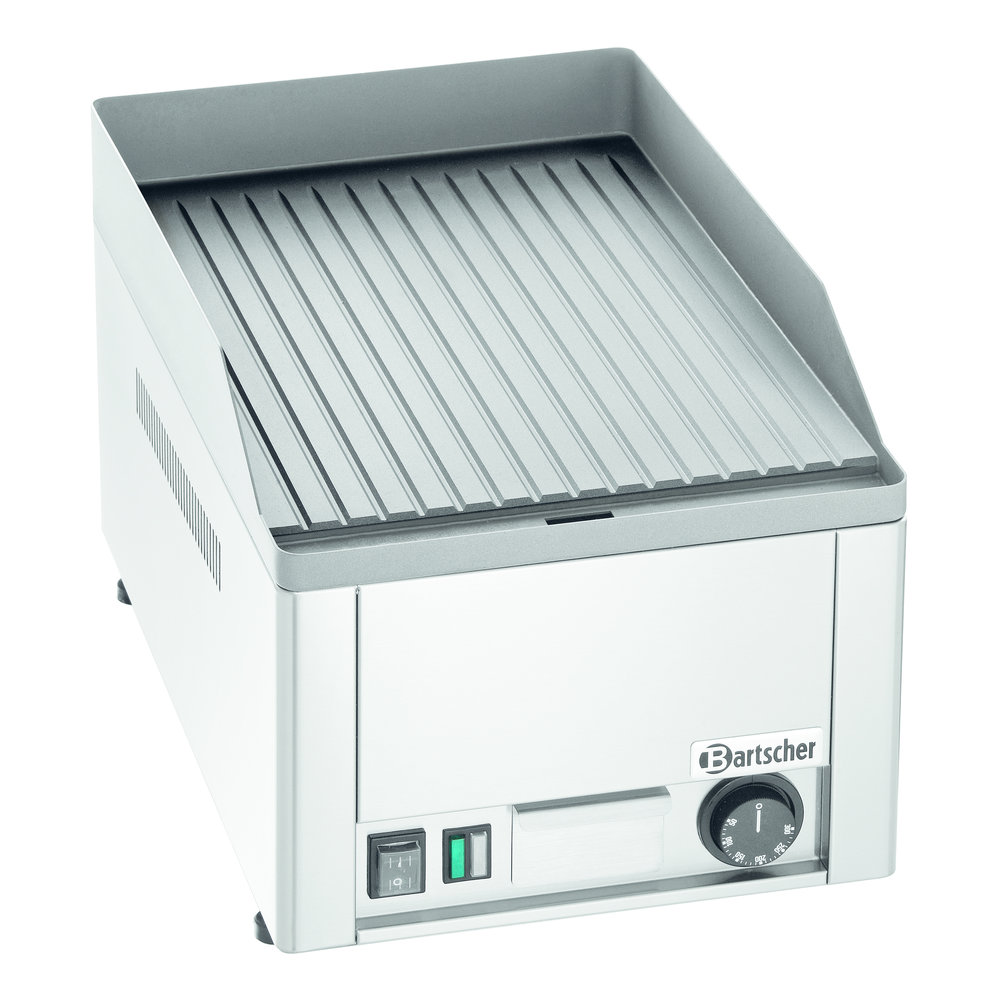 Bartscher Bakplaat/grillplaat | Gdp 320e-r | Bakplaat Geribbeld (b)320x(d)480mm | 3kw | 325x580x310(h)mm
