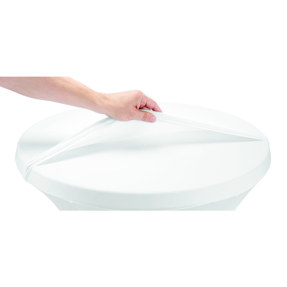 Bartscher Tafelhoes Overtrek 700 Wit | 90% Micropolyester - Elastan 10 % | 700x700x50(h)mm