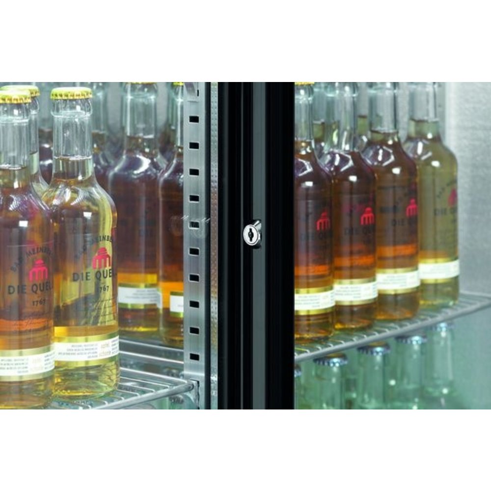 Bartscher Barkoelkast | Zwart | 176l | 2 Zelfsluitende Schuifdeuren Deuren | 230v | 900x530x850(h)mm