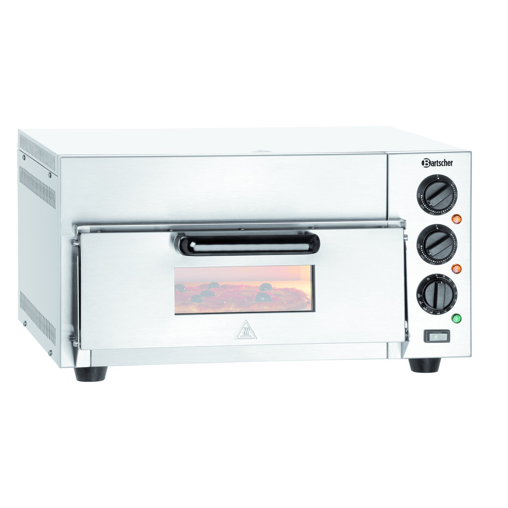 Bartscher Pizzaoven St415 | 1x ø40cm | 1 Kamer | 2kw | Bodem Met Hittebestendige Steen | 565x585x265(h)mm