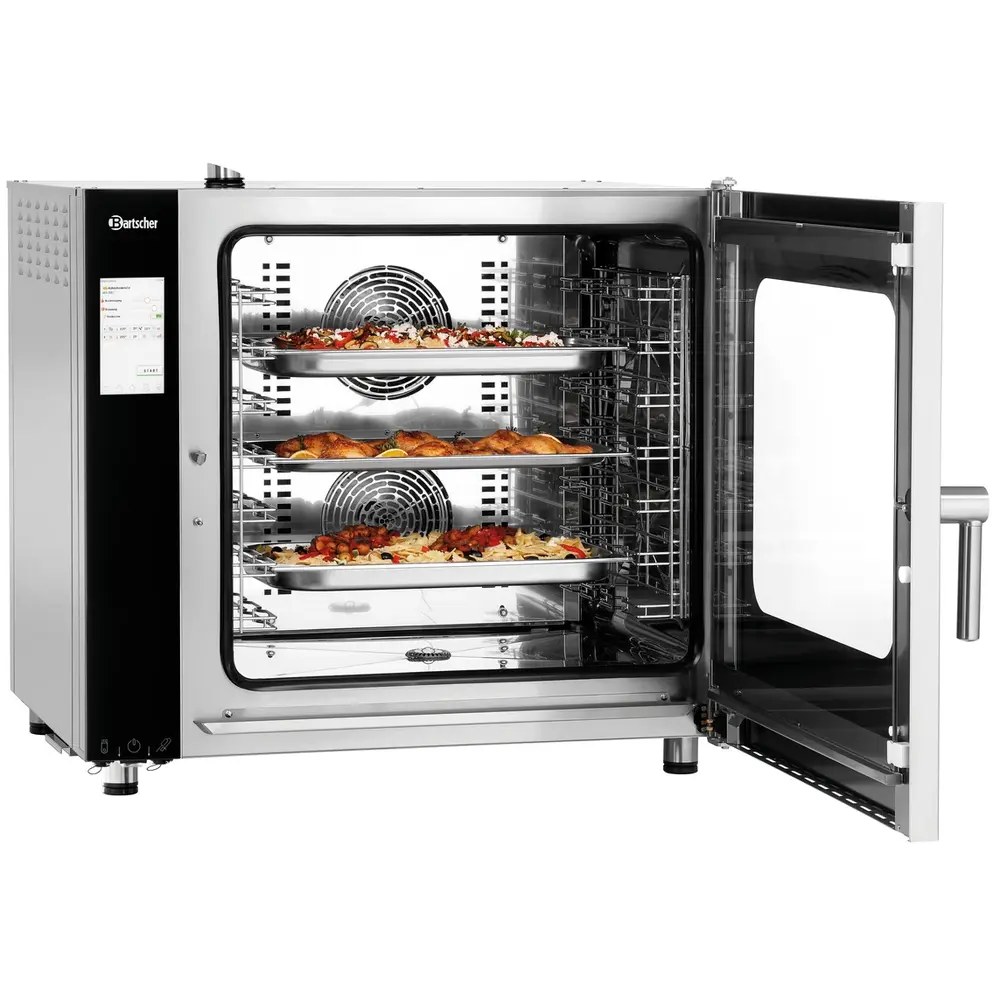 Bartscher Combisteamer | Silversteam2 | Elektrisch | 7 Niveaus (1/1 Gn) | 50°c/300°c | 9.6kw (400v) | Touchscreen | 905x840x860(h)mm