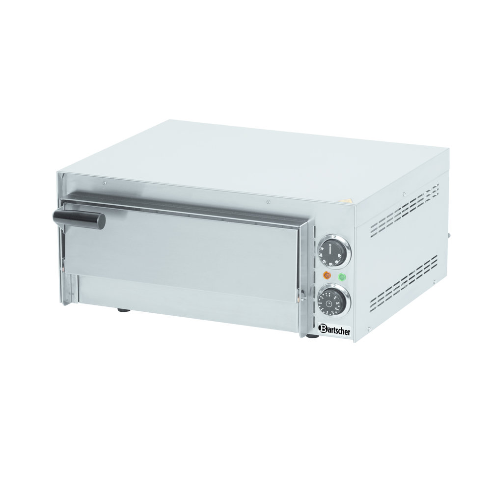 Bartscher Pizzaoven | Elektrisch | Rvs | Mini | 1x ø35cm | 1 Kamer | 2kw | Bodem Van Hittebestendige Steen | 545x500x230(h)mm