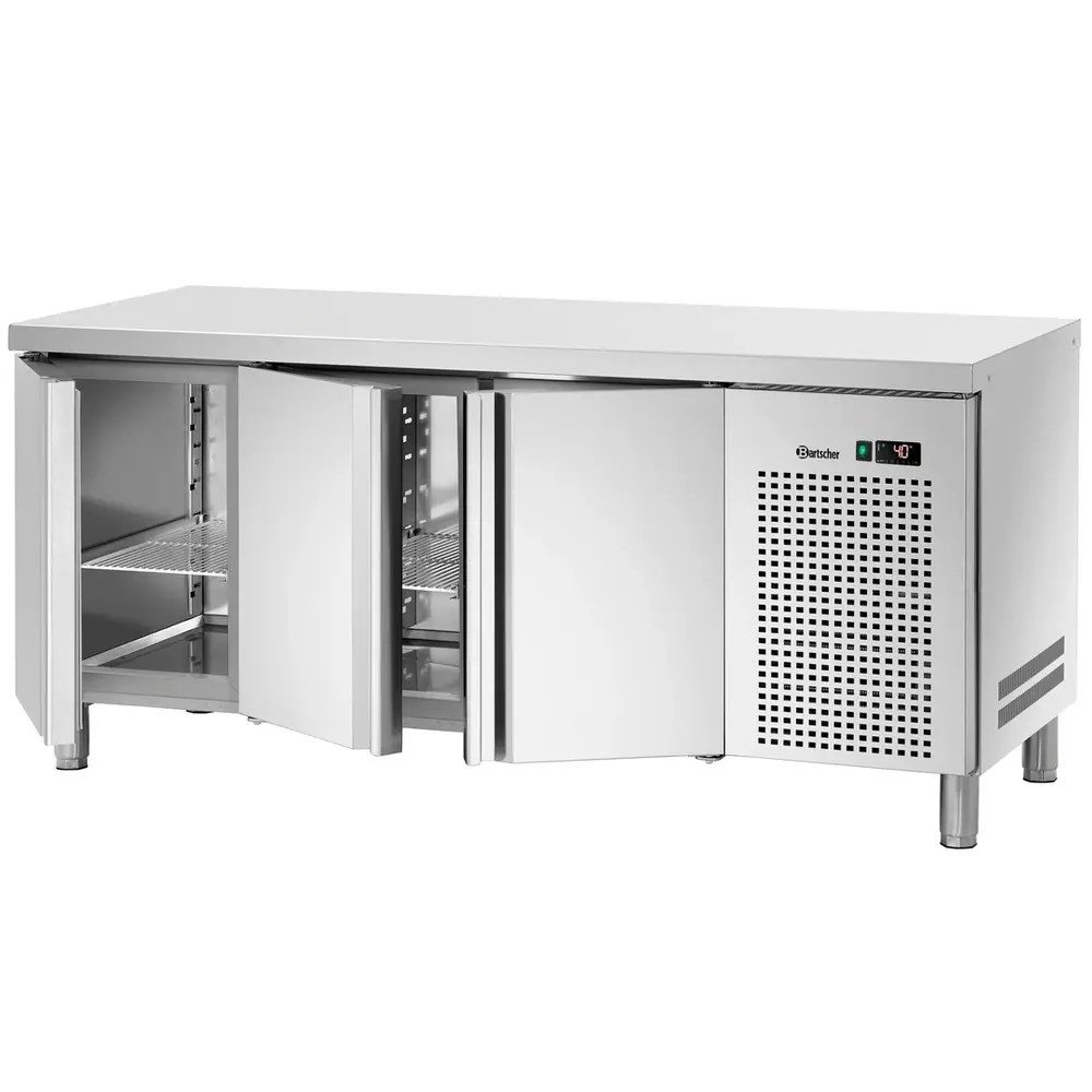 Bartscher Koelwerkbank | 420l | 3 Deuren (1/1 Gn) | 0°c/+10°c | Geforceerd | Achteropstand | 1792x700x850/900(h)mm