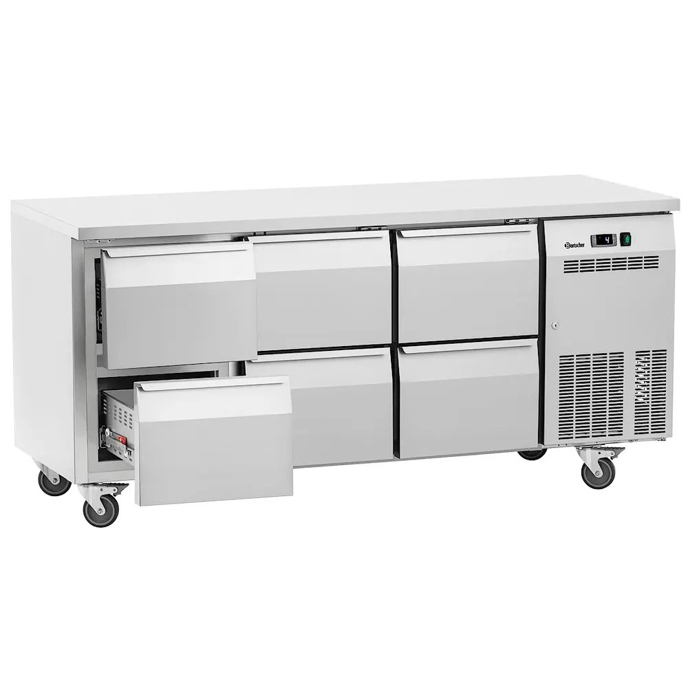 Bartscher Koelwerkbank | Easy | 425l | 6 Laden (1/1 Gn) | 0°c/+8°c | Geforceerd | Wielen (geremd) | 1800x700x850(h)mm