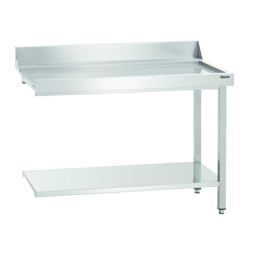 Bartscher Afvoertafel DS 1200r | Bodemschap en Achteropstand | 1200x720x850(h)mm