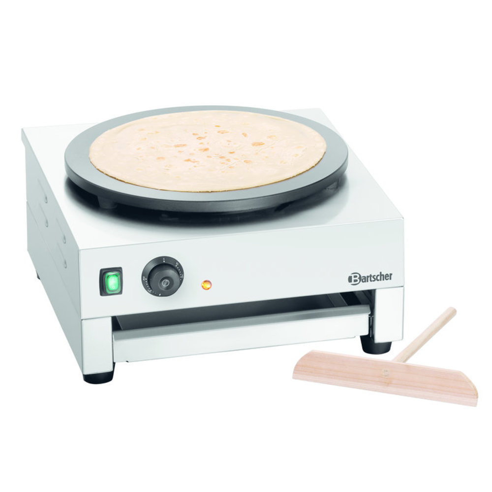 Bartscher Crêpe-bakplaat | 1cp400 | Elektrisch Rvs | ø400mm | 3kw | 450x510x245(h)mm