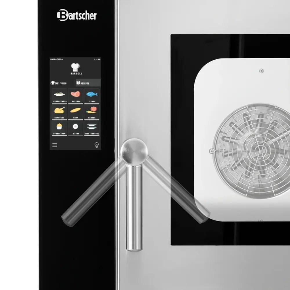 Bartscher Combisteamer | Silversteam2 | Elektrisch | 5 Niveaus (1/1 Gn) | 50°c/300°c | 6.3kw (400v) | Touchscreen | 905x840x680(h)mm