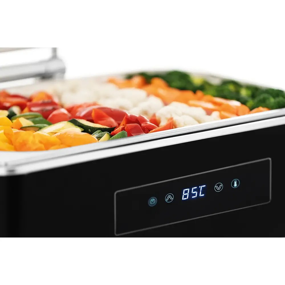 Bartscher Chafing Dish | Elektrisch | 1/1 GN | 40°c/90°c | 0.5kw (230v) | Touchbediening + Afstandsbediening | 560x425x225(h)mm