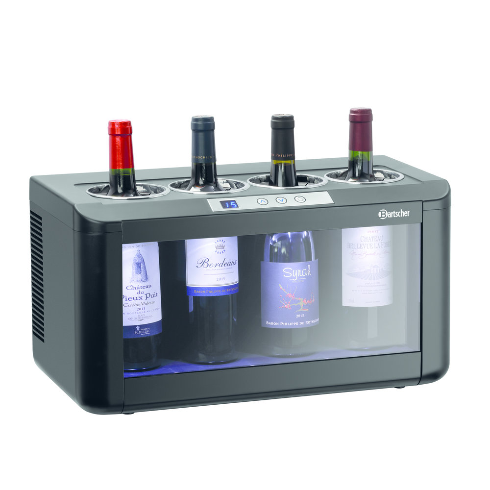 Bartscher Wijnkoeler | Kunststof | Thermo-elektrisch | Cap. 4 Flessen | 480x260x260(h)mm