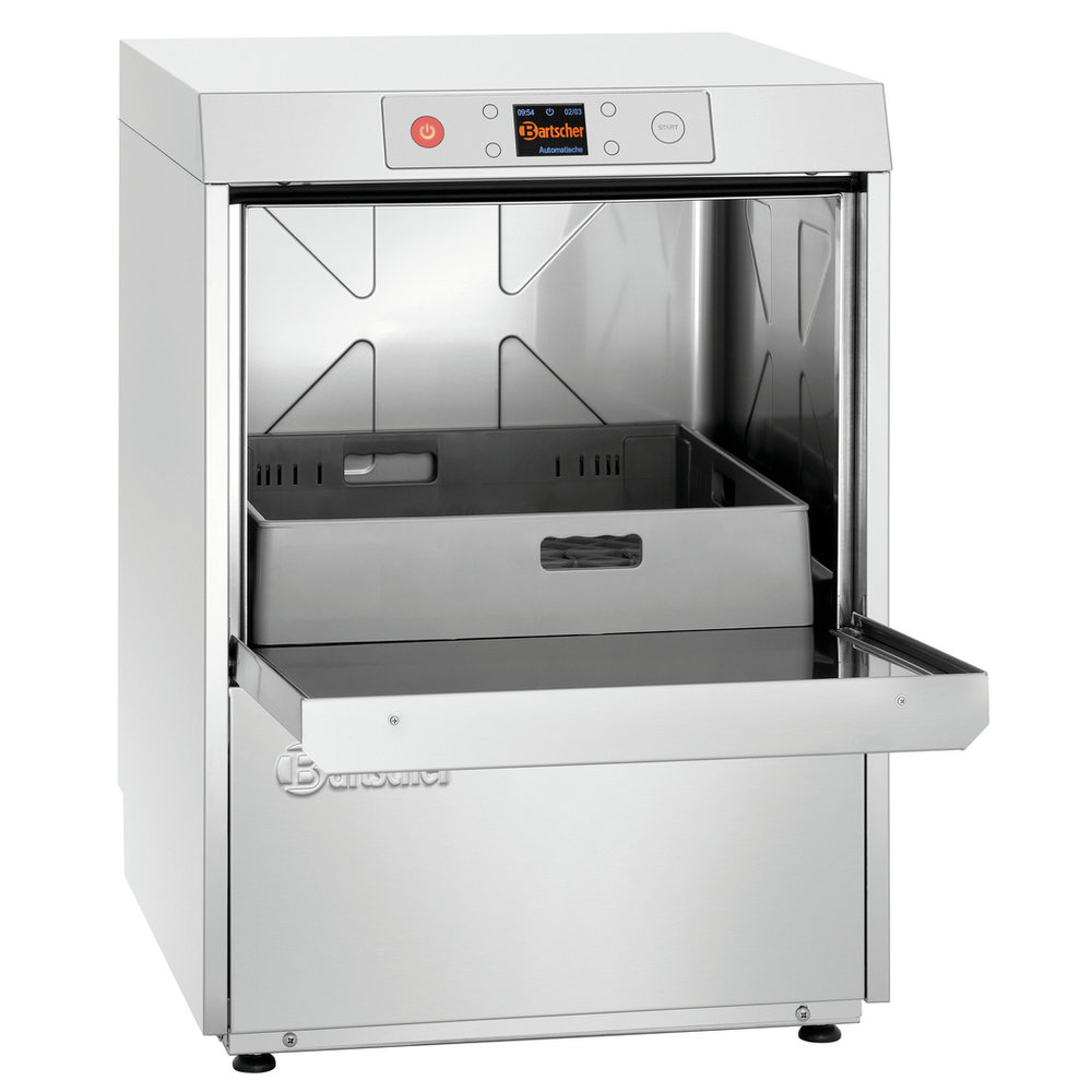 Bartscher Horeca Vaatwasser | Ontsmetting | Mand 500x500mm | 400v | Afvoerpomp | Zeeppomp | Ontharder | 600x645x850(h)mm