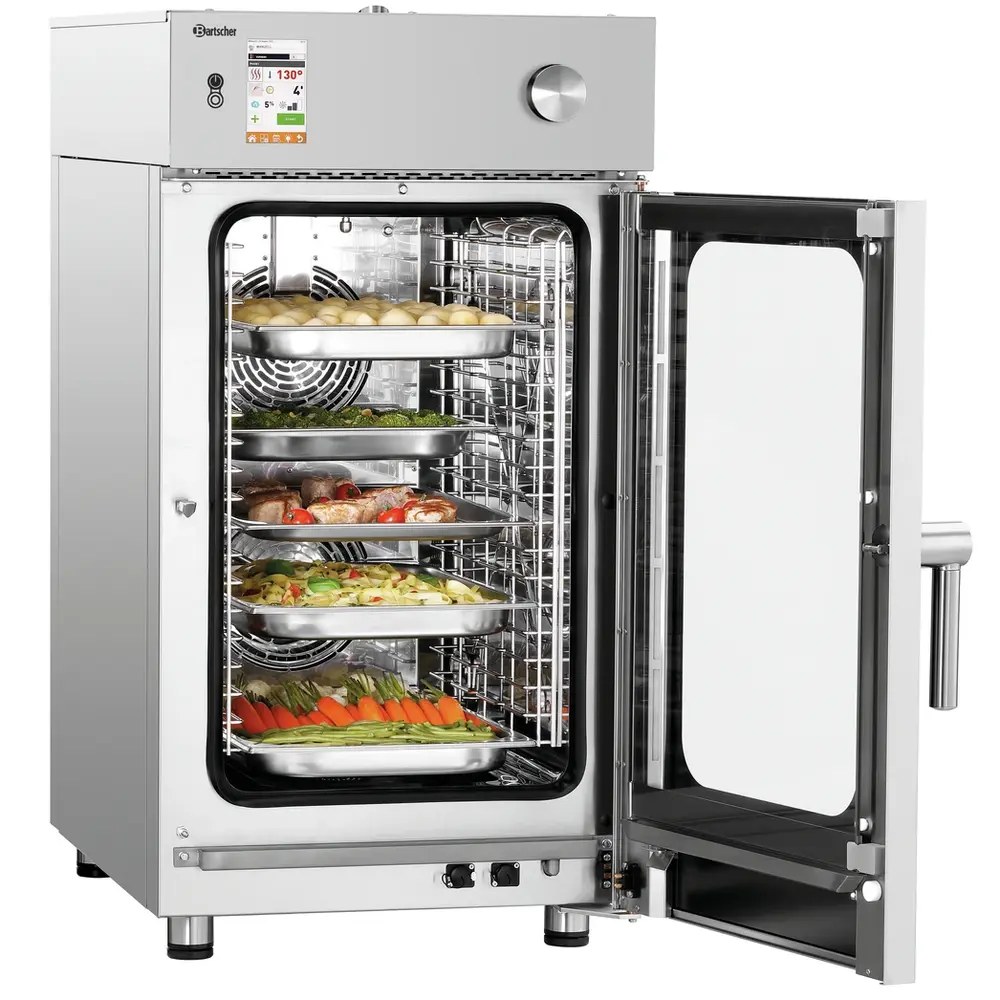 Bartscher Combisteamer | Silversteam | Elektrisch | 10 Niveaus (1/1 Gn) | 50°c/300°c | 13.8kw (400v) | Zelfreiniging | Touchscreen | 520x880x1012(h)mm