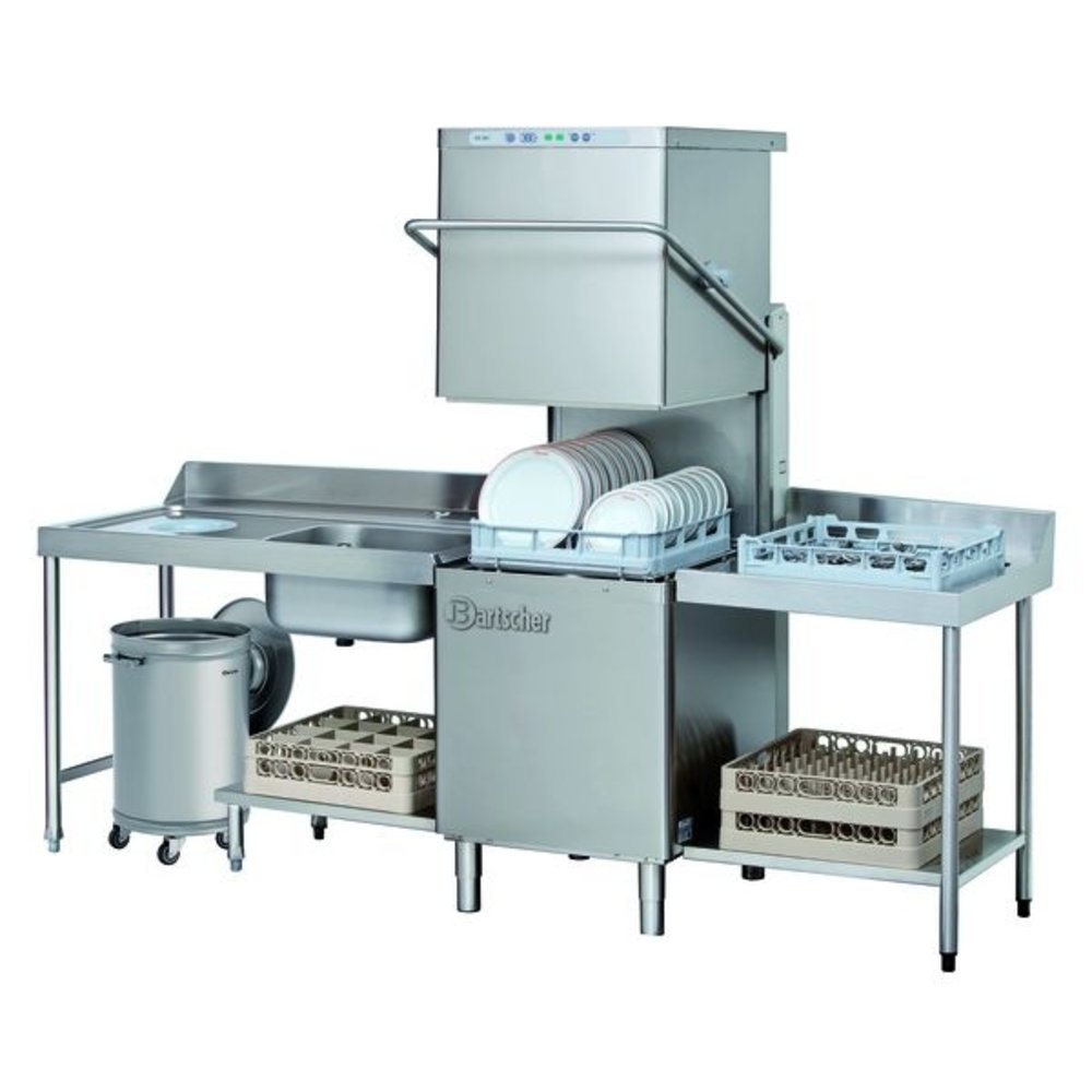Bartscher Afvalbak | Rvs (geborsteld) | 56l | Los Deksel | Wielen | 460x400x620(h)mm