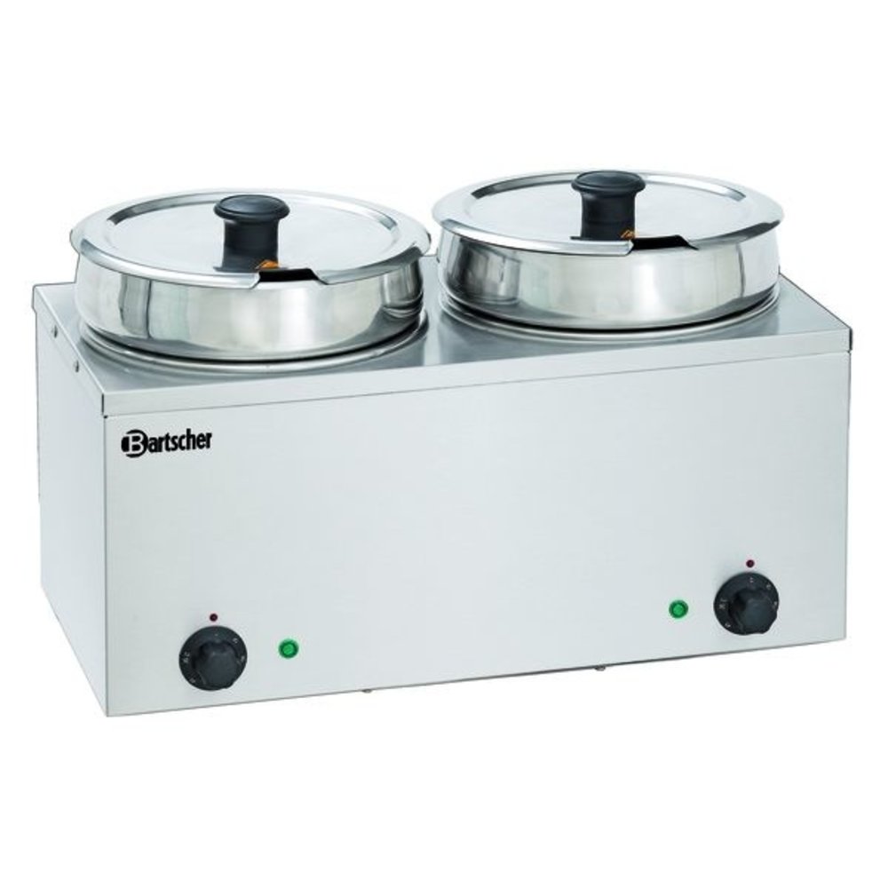 Bartscher Bain Marie | Hotpot | Rvs | 2x 6.5l | 230v | 505x280x320(h)mm