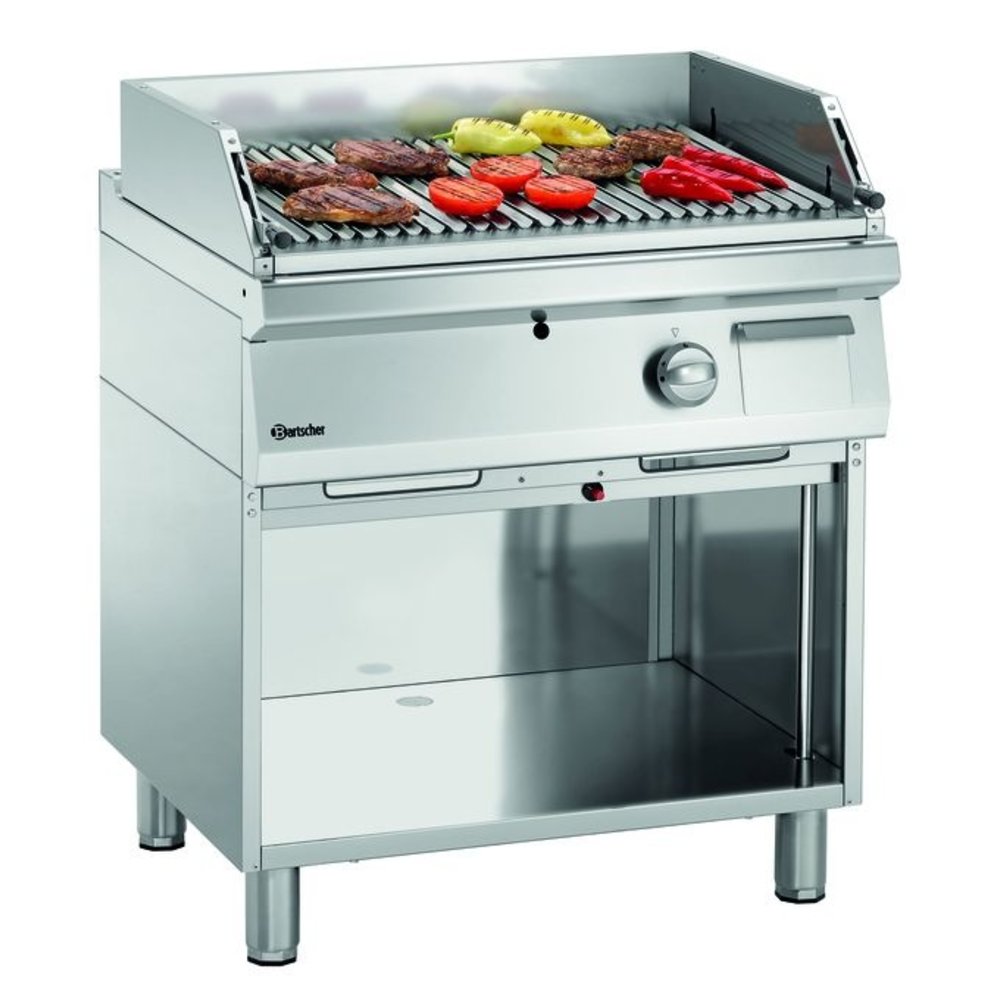 Bartscher Lavasteengrill | Rvs | Gas | 18kw | V Rooster | 800x700x850(h)mm