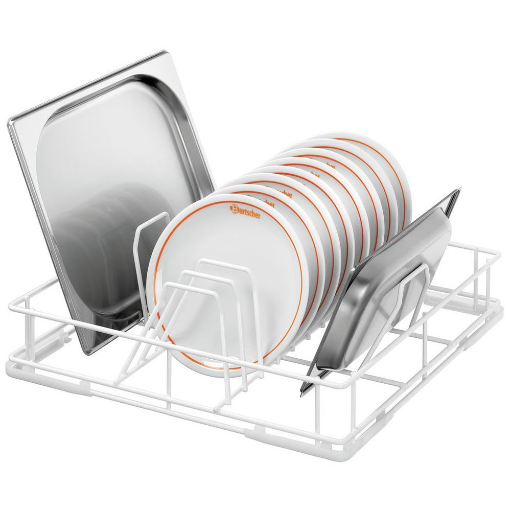 Bartscher Bordenkorf Staal Wit | 16 Vakken | 400x400x120(h)mm