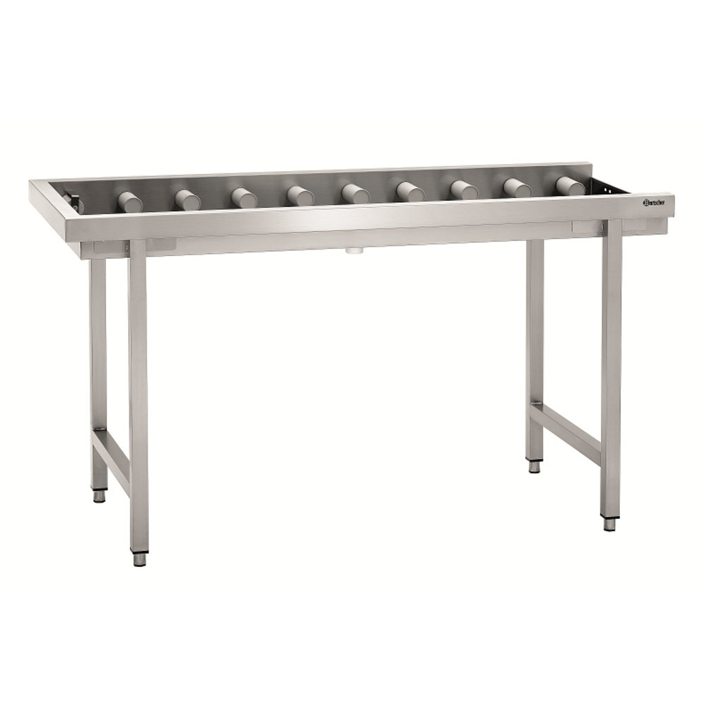 Bartscher Afvoertafel Kts5000 | 20 Transportrollen | 1600x645x900(h)mm